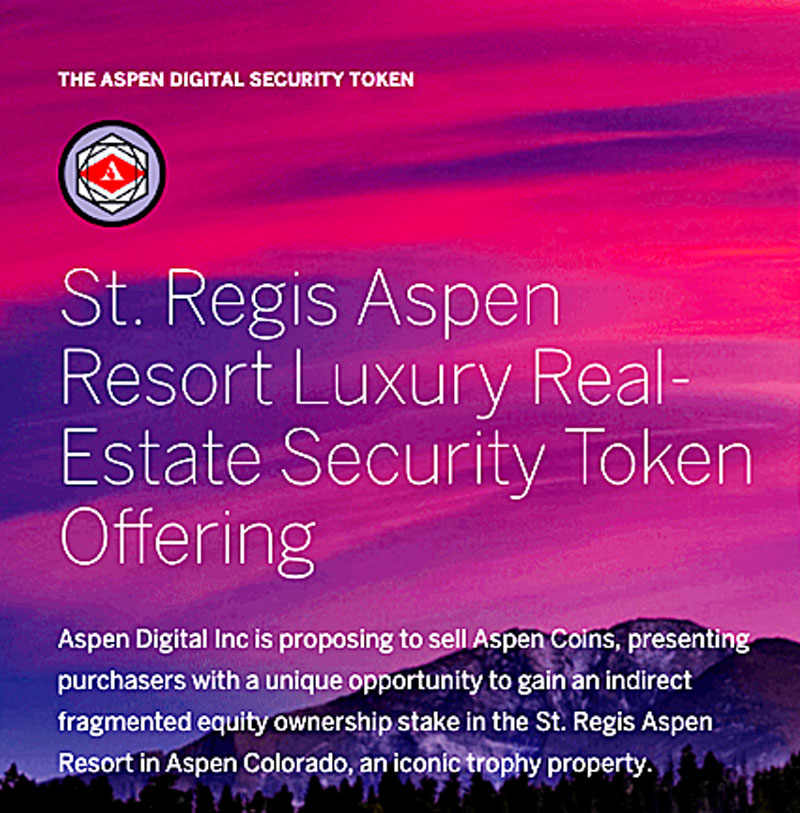 ‘Aspen Coin’โทเคนดิจิทัลอ้างอิงกับมูลค่ารีสอร์ท