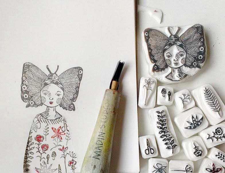 ‘ตรายางแกะสลักจากยางลบ’  ทำให้รวยก็ทำได้ แต่ทำแค่พอดี