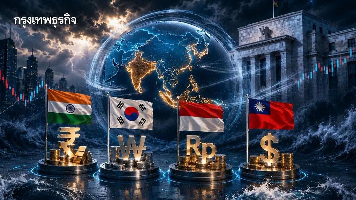 4 ประเทศเอเชีย 'ปรับแผน' อุ้มค่าเงิน ไม่แตะ 'คลังสำรอง'