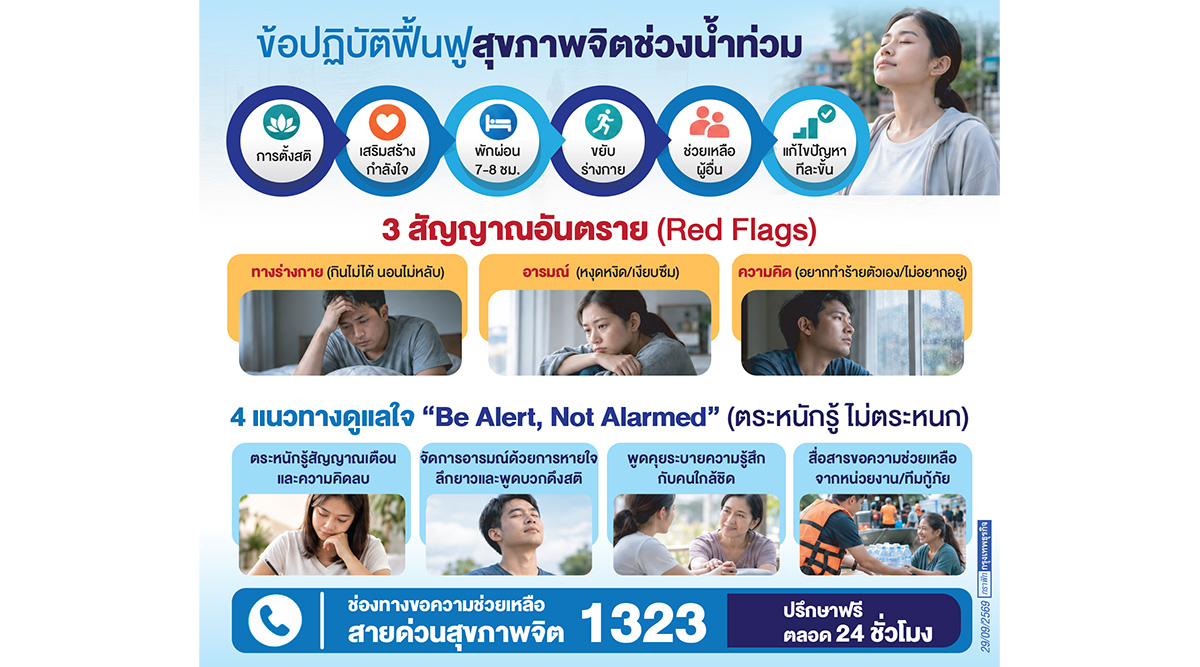 บริหาร 'ใจ' ฝ่าวิกฤติ 'น้ำท่วม' เครียดสะสม