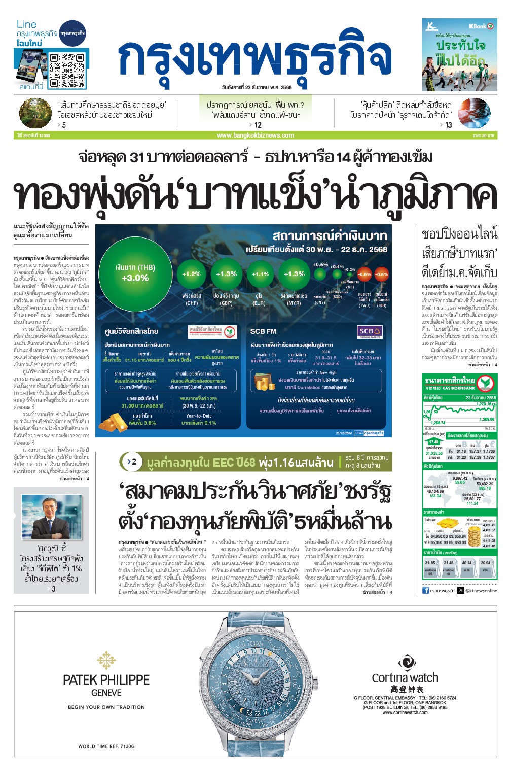 หนังสือพิมพ์ฉบับวันที่ 23 ธ.ค. 68