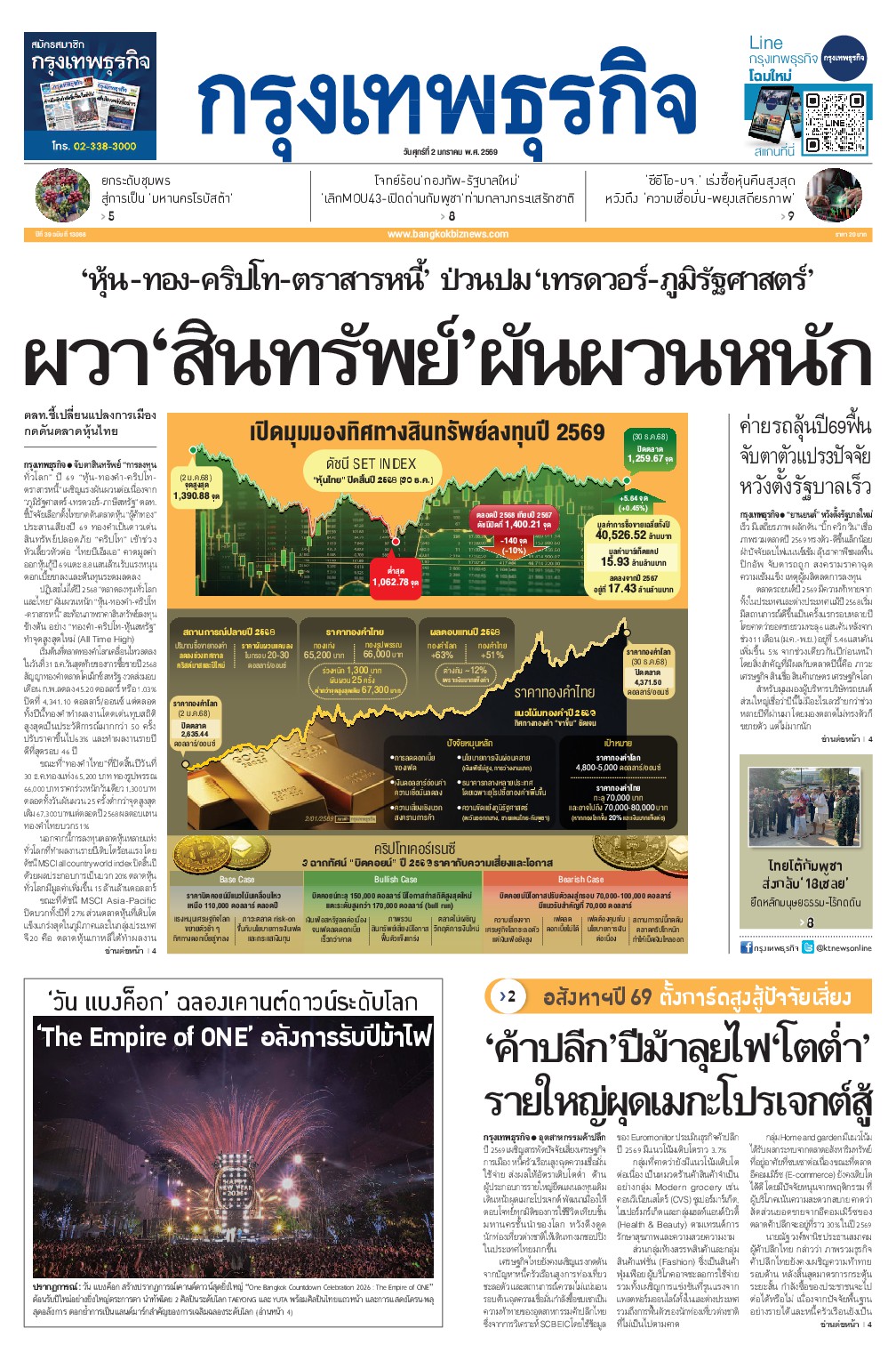 หนังสือพิมพ์ฉบับวันที่ 2 ม.ค. 69