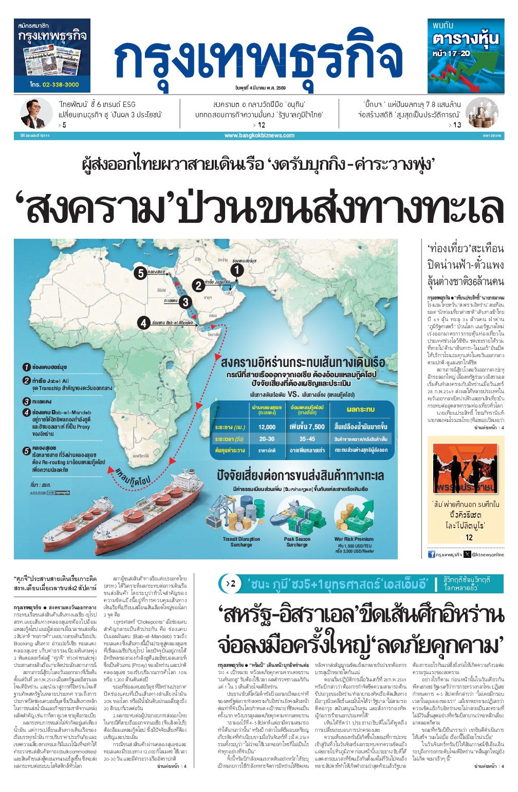 หนังสือพิมพ์ฉบับวันที่ 4 มี.ค. 69