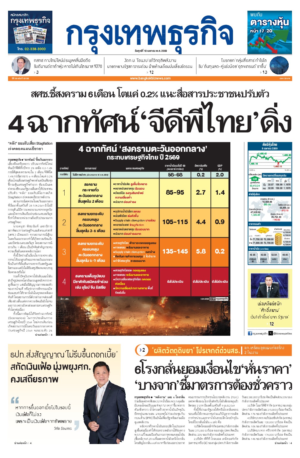 หนังสือพิมพ์ฉบับวันที่ 10 เม.ย. 69