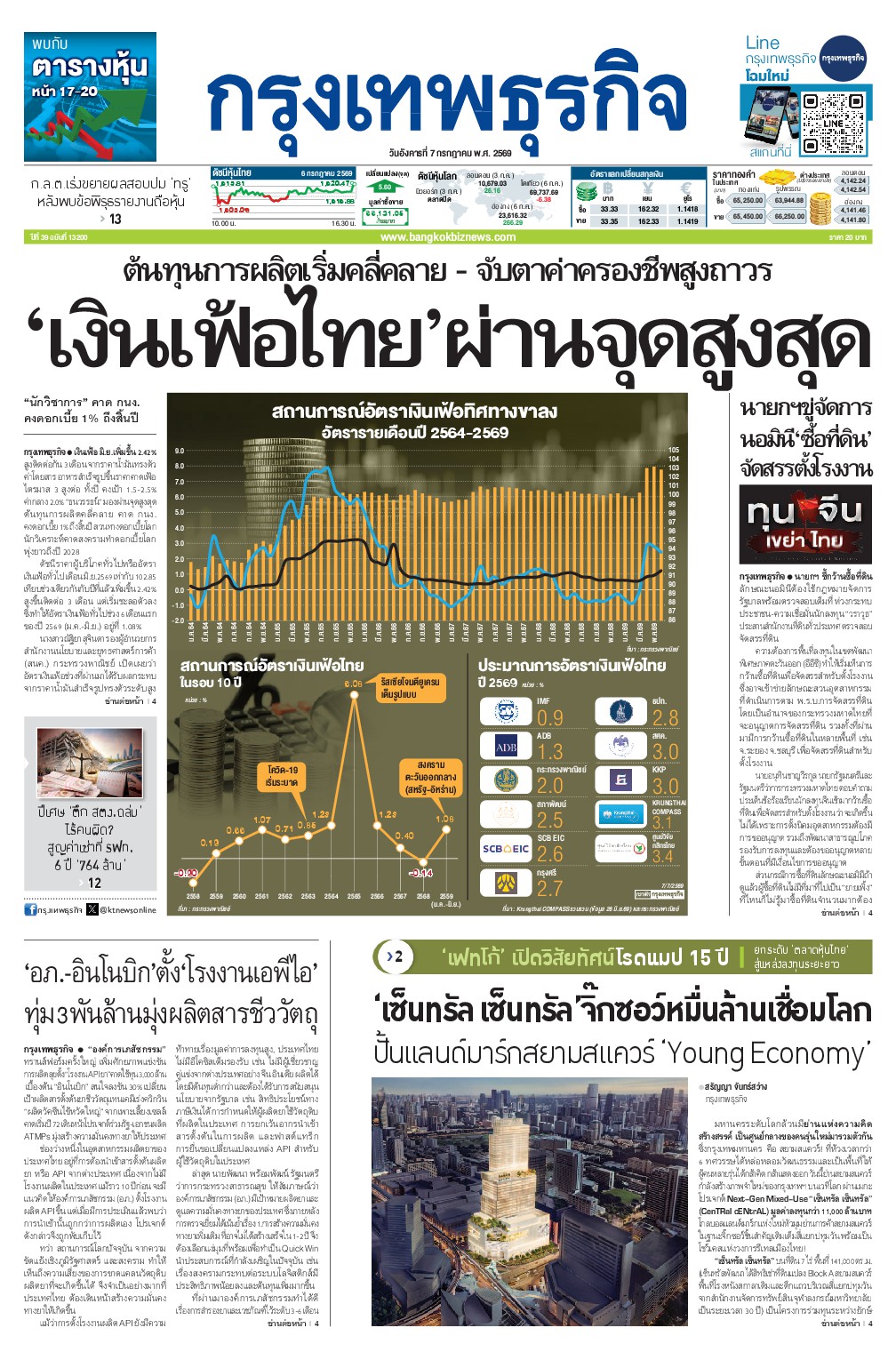 หนังสือพิมพ์ฉบับวันที่ 7 ก.ค. 69