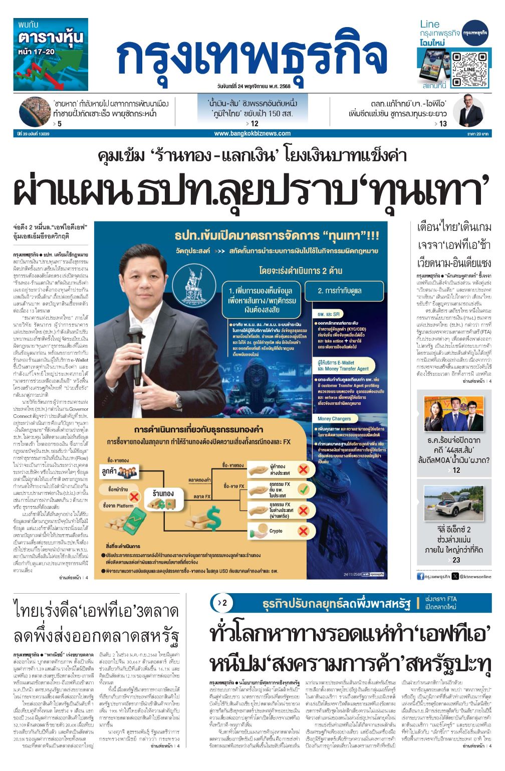 หนังสือพิมพ์ฉบับวันที่ 24 พ.ย. 68